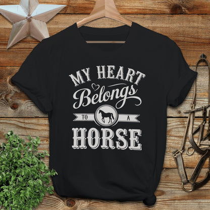 My Heart Belongs To A Horse Softstyle Tee