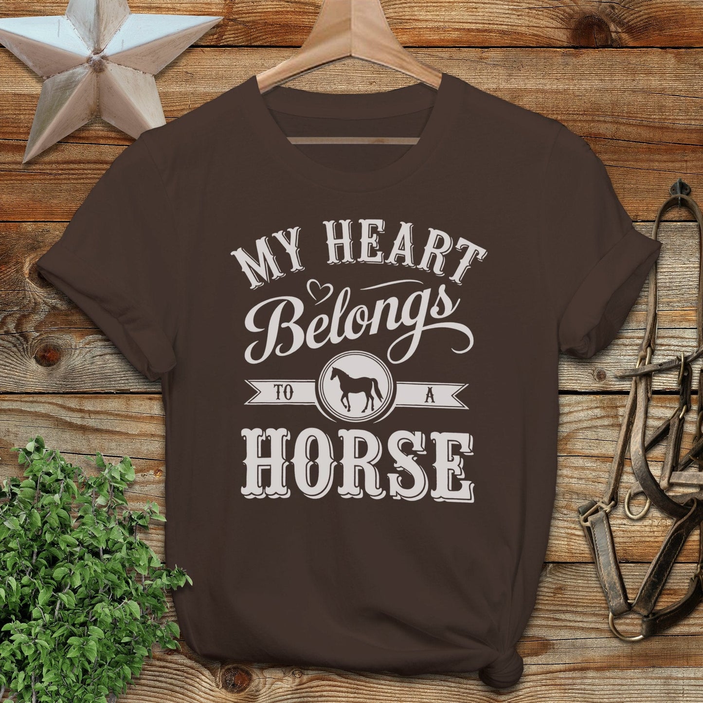 My Heart Belongs To A Horse Softstyle Tee