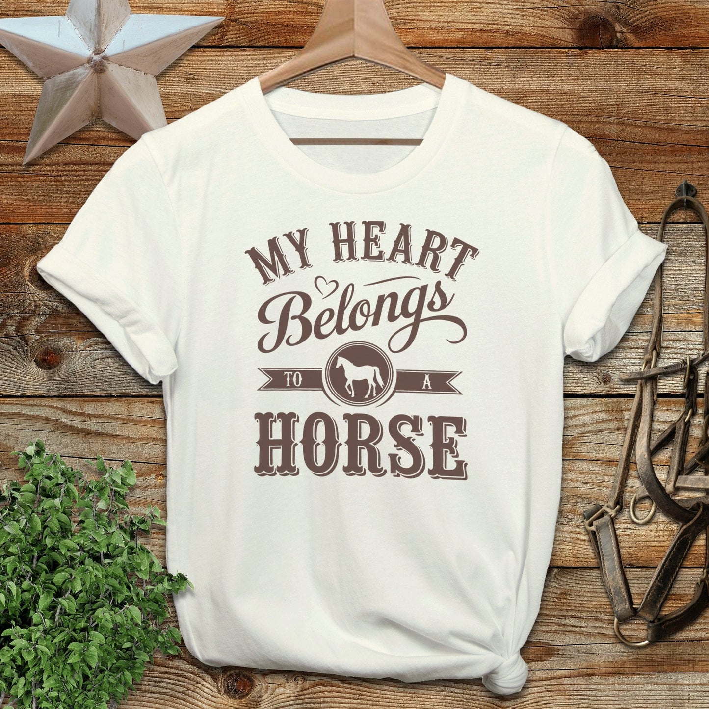 My Heart Belongs To A Horse Softstyle Tee