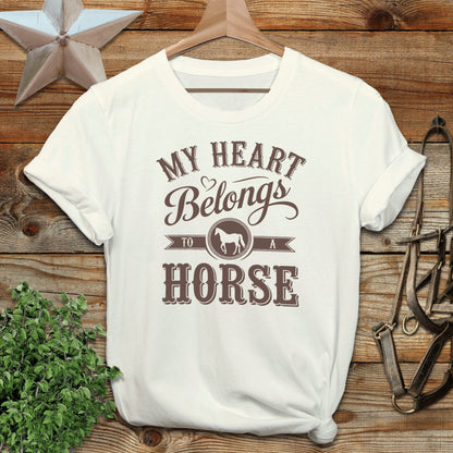 My Heart Belongs To A Horse Softstyle Tee