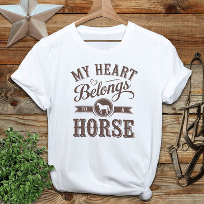 My Heart Belongs To A Horse Softstyle Tee
