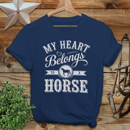 My Heart Belongs To A Horse Softstyle Tee
