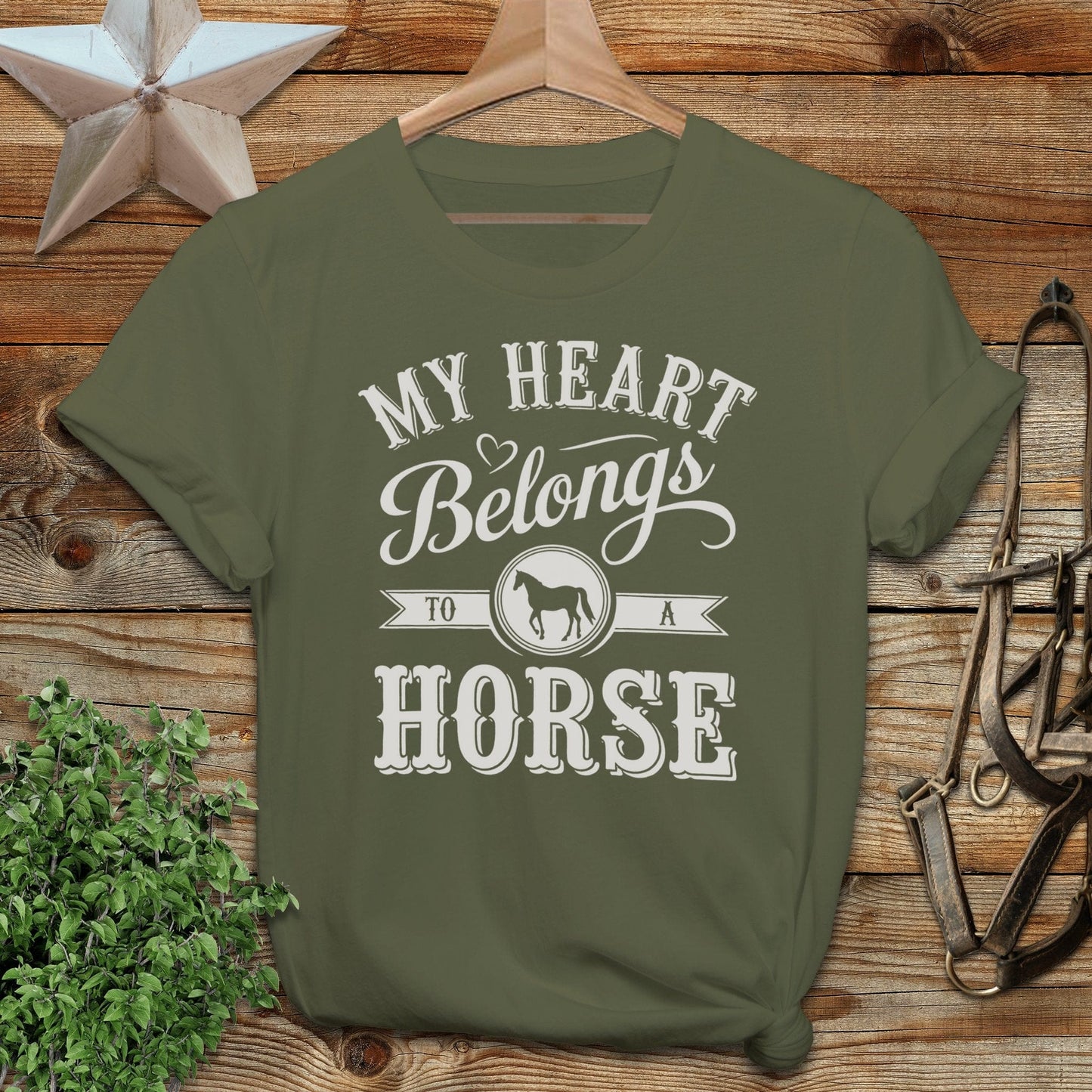 My Heart Belongs To A Horse Softstyle Tee