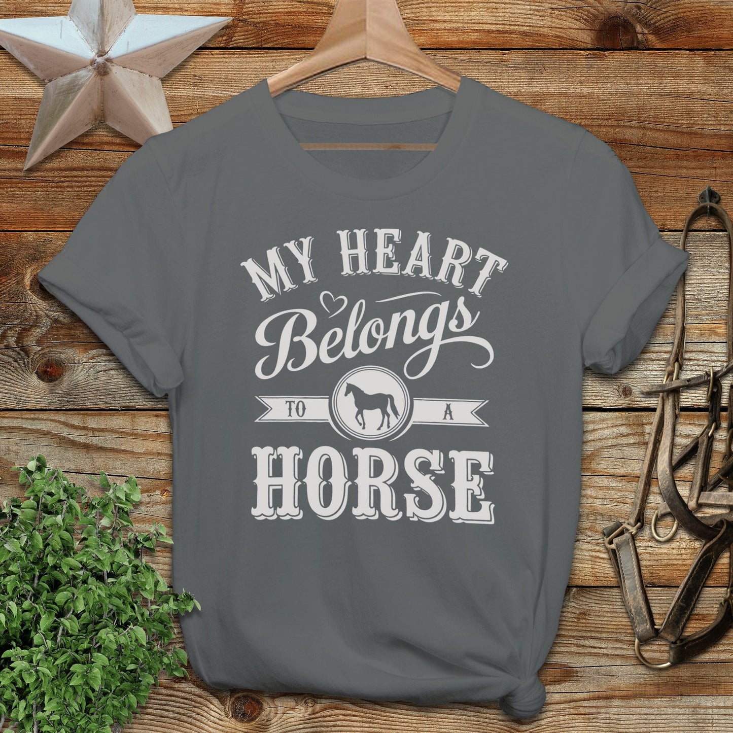 My Heart Belongs To A Horse Softstyle Tee