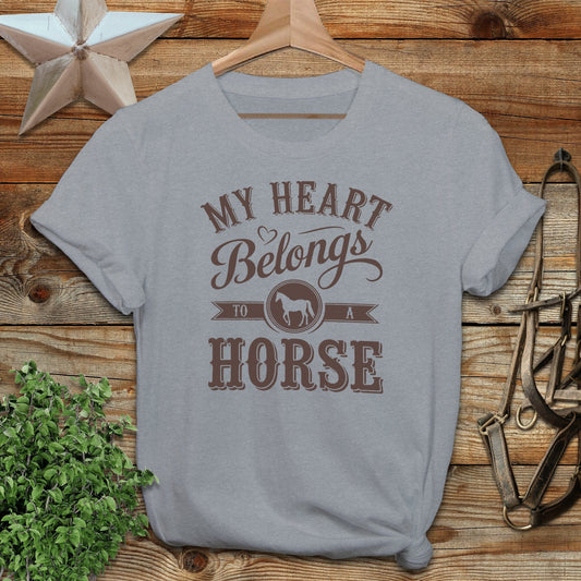 My Heart Belongs To A Horse Softstyle Tee