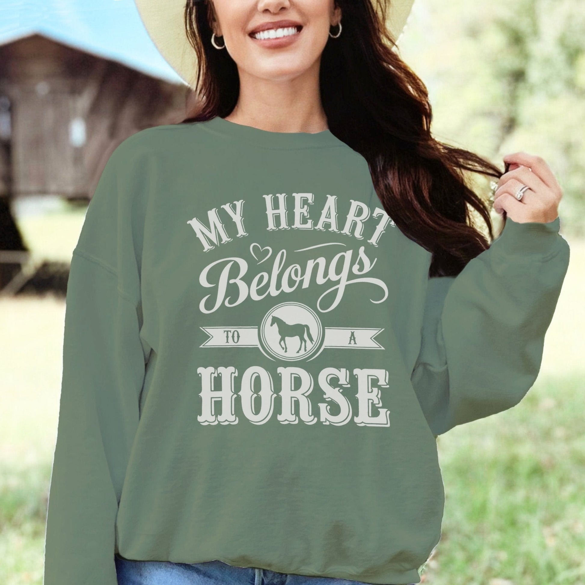 My Heart Belongs To A Horse Sweatshirt