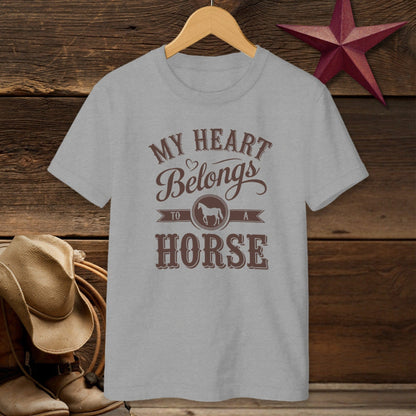 My Heart Belongs To A Horse T-shirt (Youth)