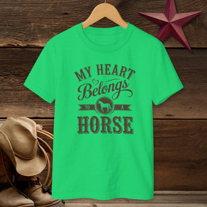 My Heart Belongs To A Horse T-shirt (Youth)