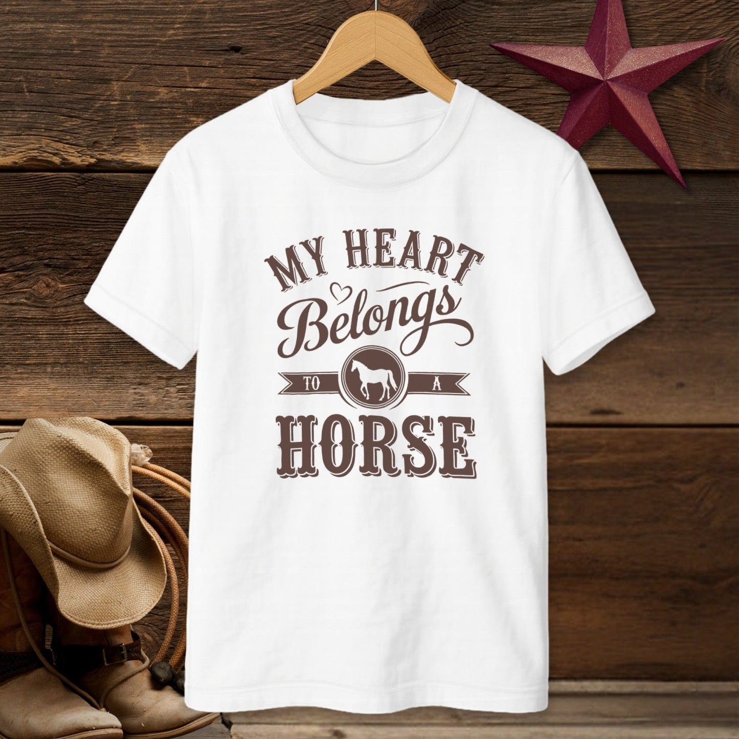 My Heart Belongs To A Horse T-shirt (Youth)