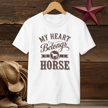 My Heart Belongs To A Horse T-shirt (Youth)