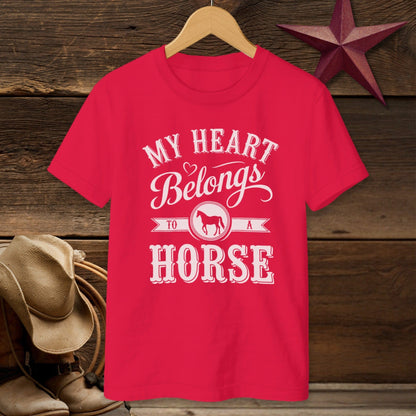 My Heart Belongs To A Horse T-shirt (Youth)