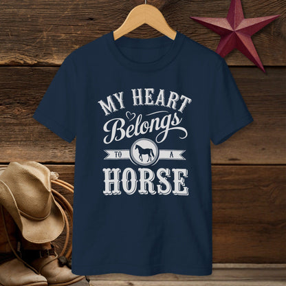 My Heart Belongs To A Horse T-shirt (Youth)