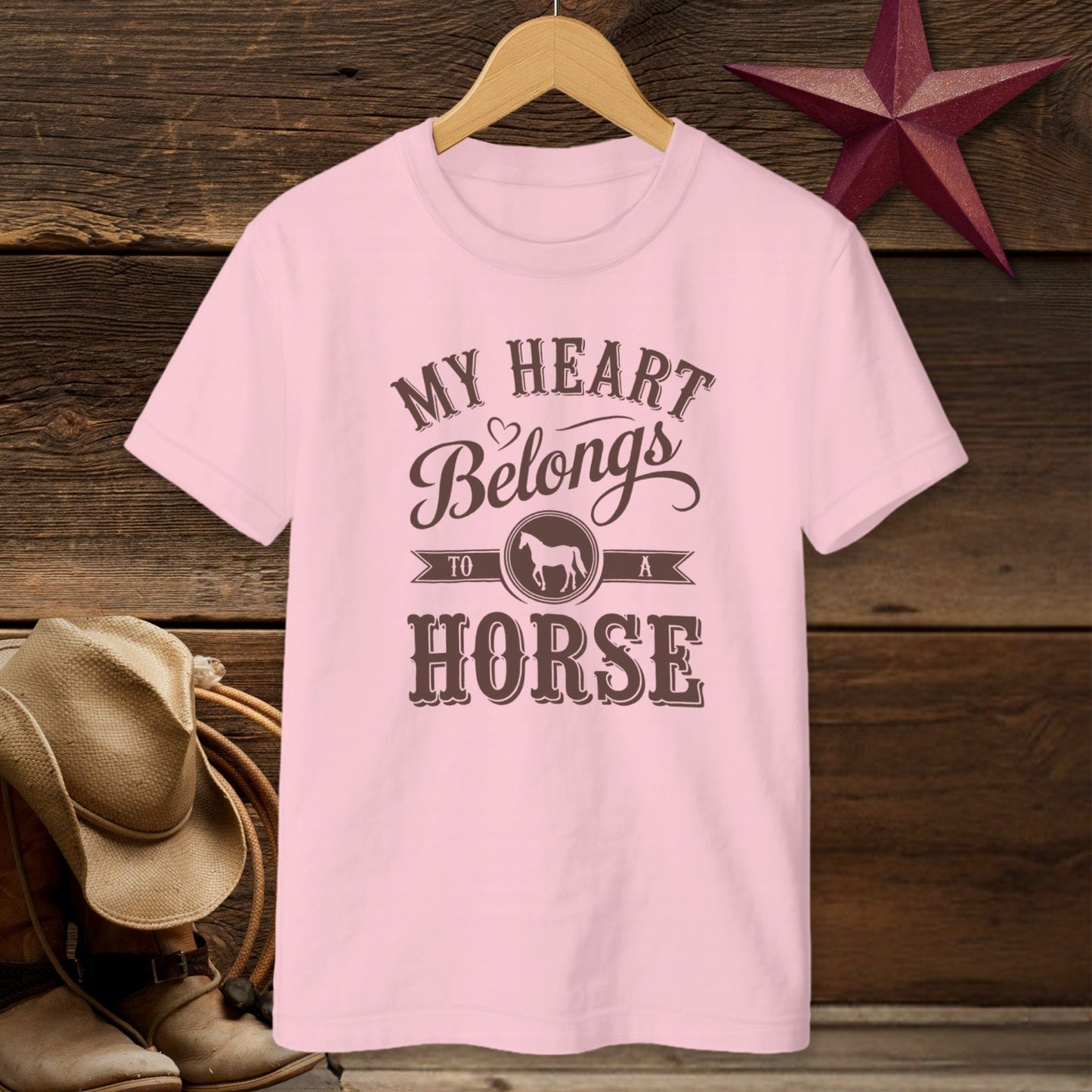 My Heart Belongs To A Horse T-shirt (Youth)