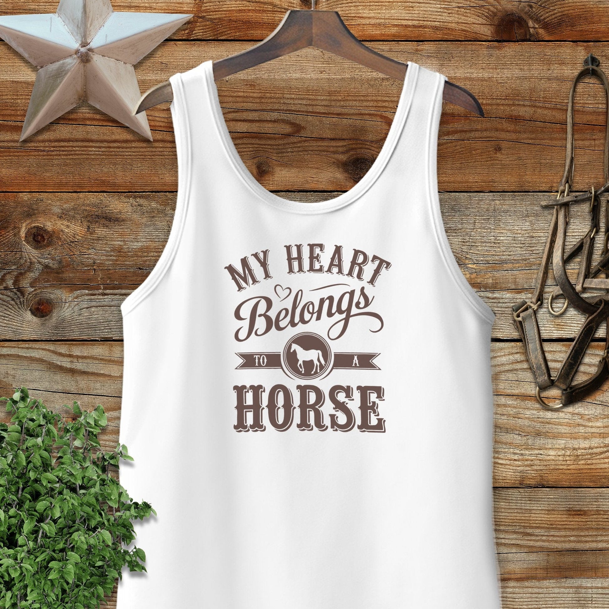 My Heart Belongs To A Horse Tank top