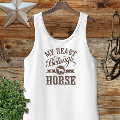 My Heart Belongs To A Horse Tank top