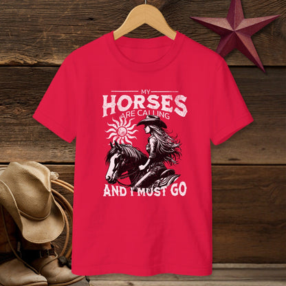 My Horses are Calling T-shirt (Youth)