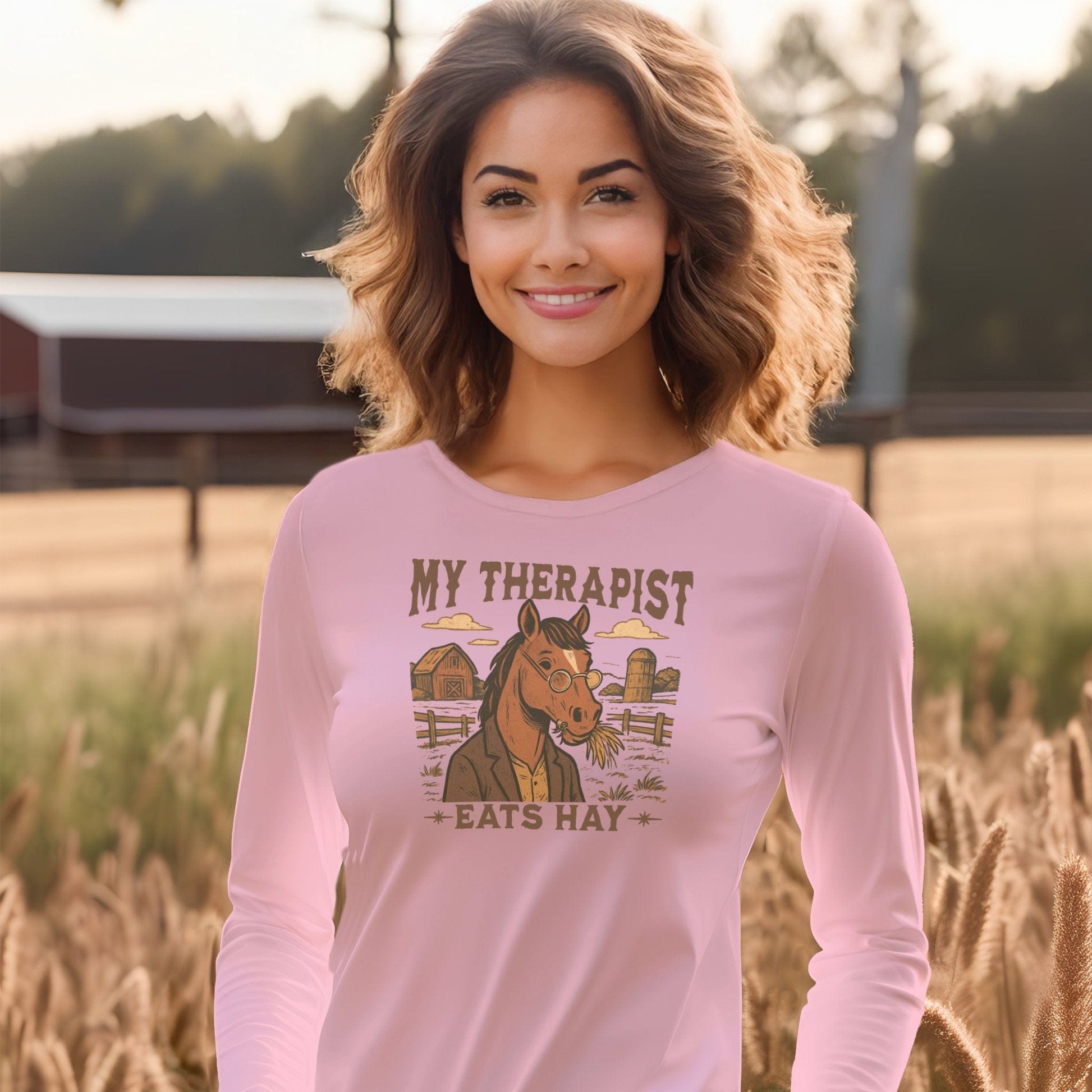 My Therapist Eats Hay Long Sleeve Tee