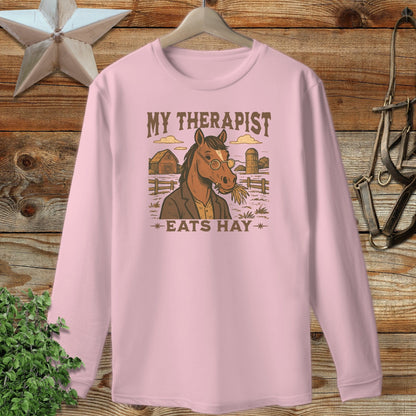 My Therapist Eats Hay Long Sleeve Tee