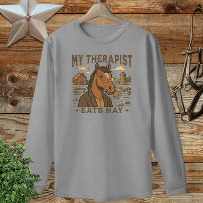 My Therapist Eats Hay Long Sleeve Tee