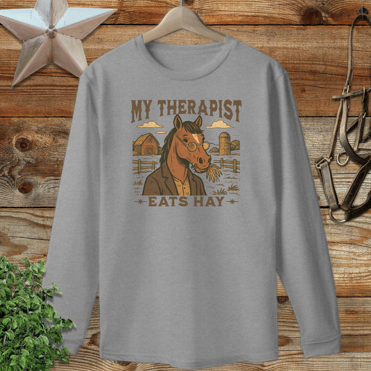 My Therapist Eats Hay Long Sleeve Tee
