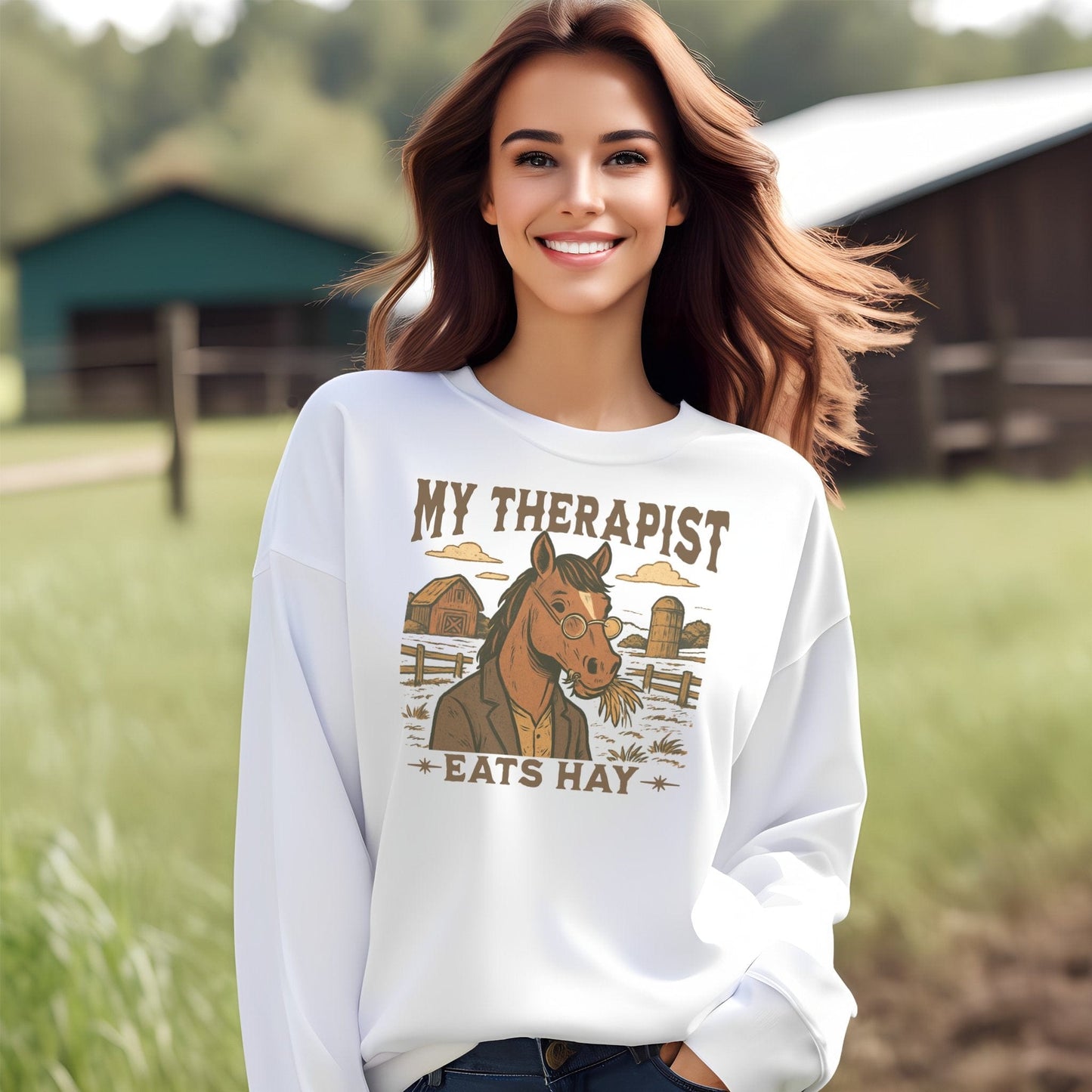 My Therapist Eats Hay Sweatshirt