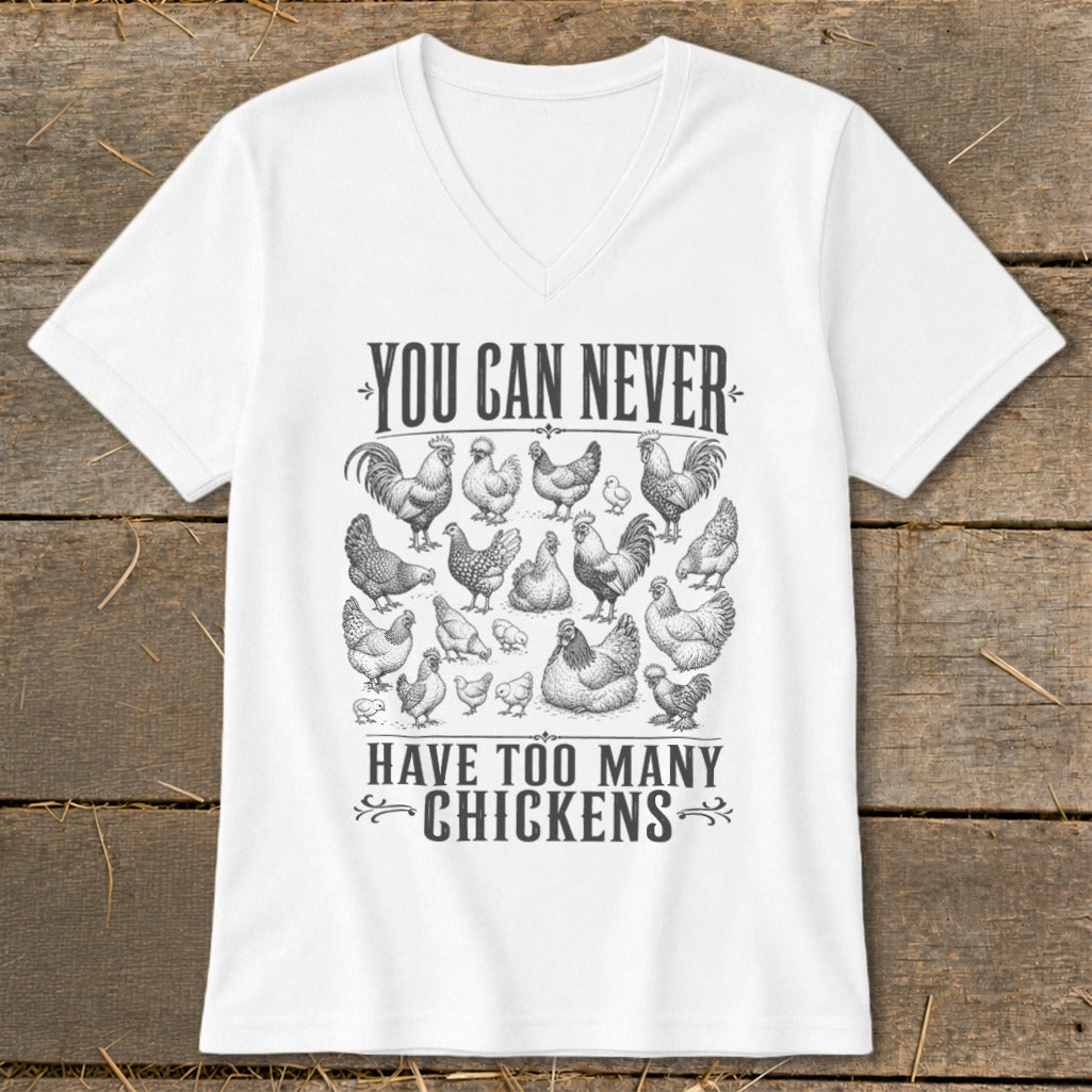 Never Too Many Chickens V-neck