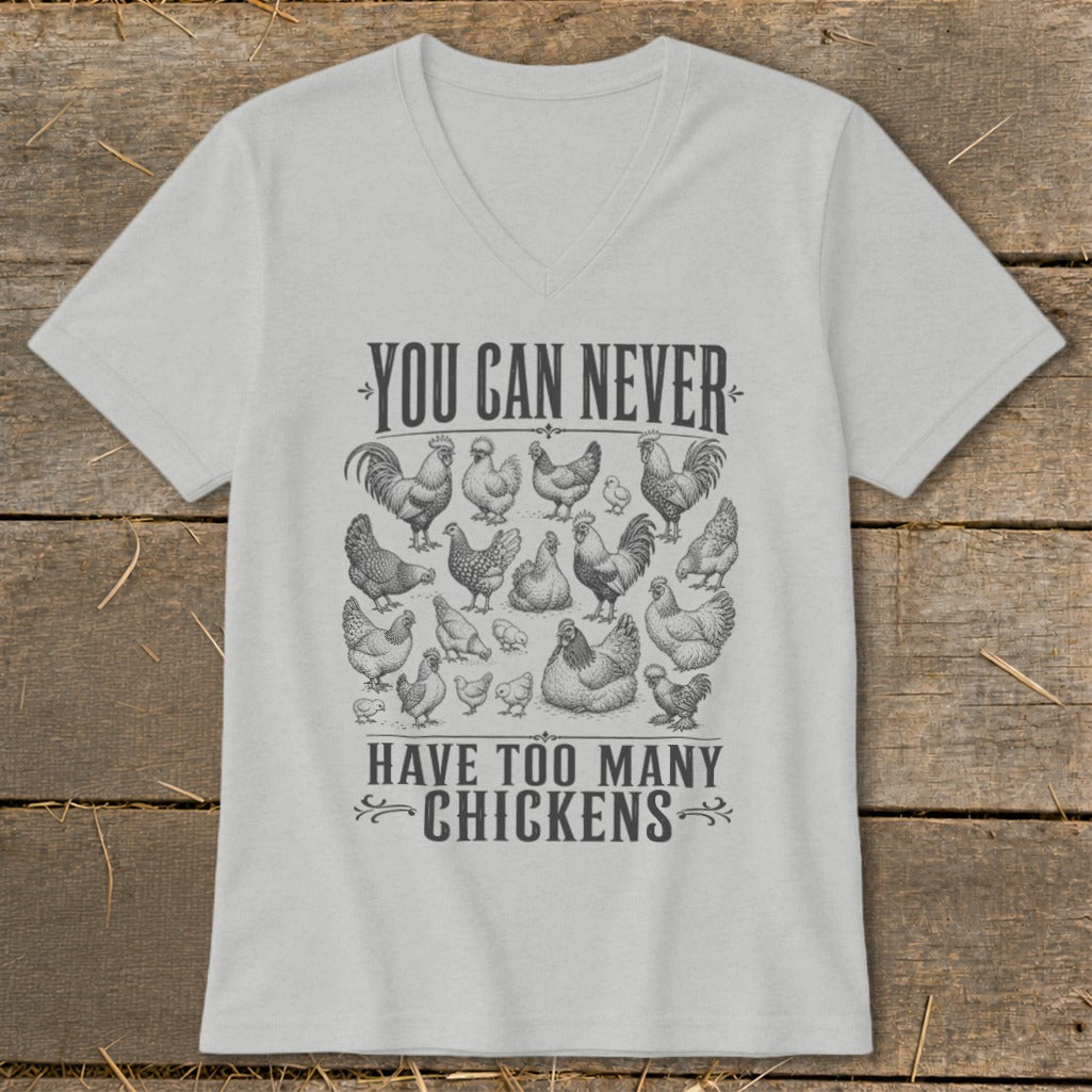 Never Too Many Chickens V-neck