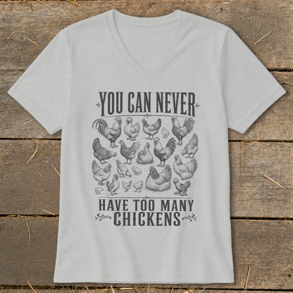 Never Too Many Chickens V-neck