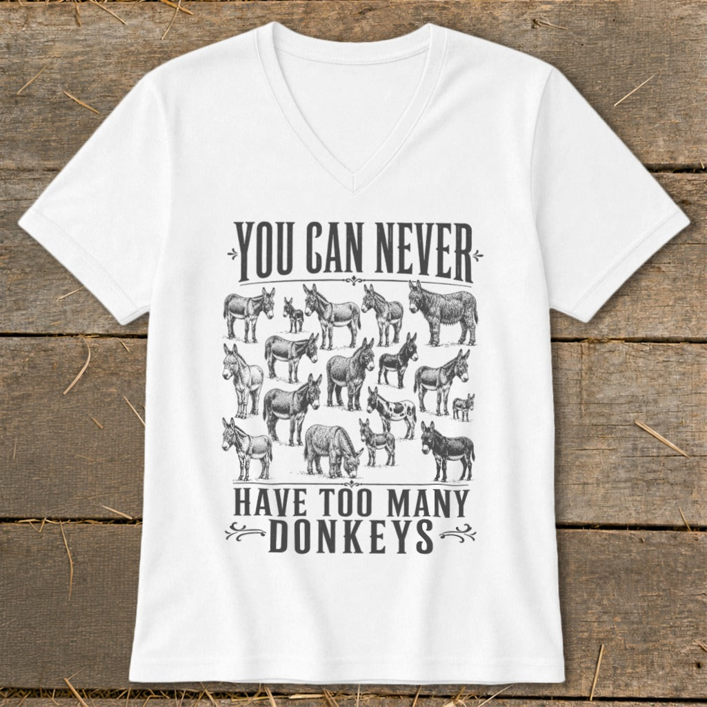 Never Too Many Donkeys V-neck