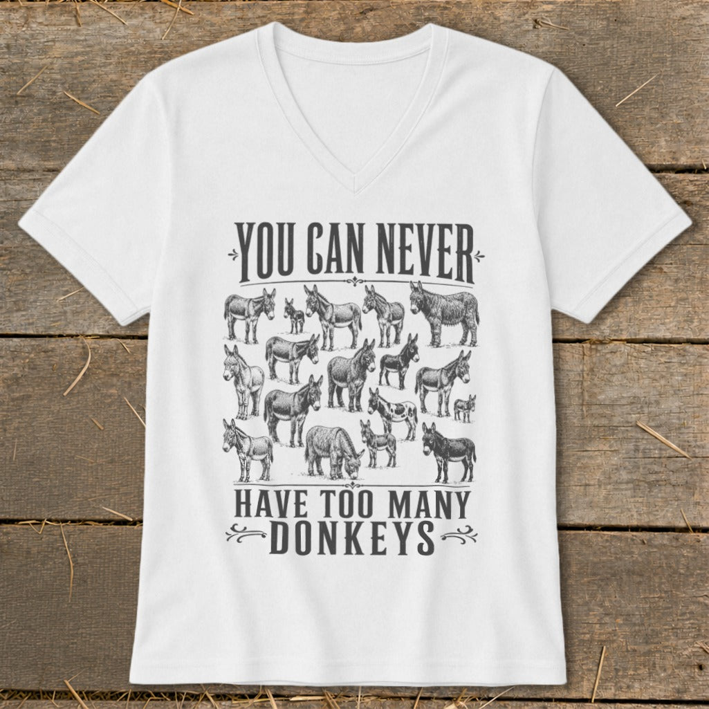 Never Too Many Donkeys V-neck