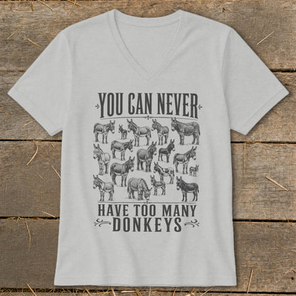 Never Too Many Donkeys V-neck