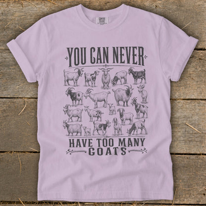 Never Too Many Goats Signature Tee