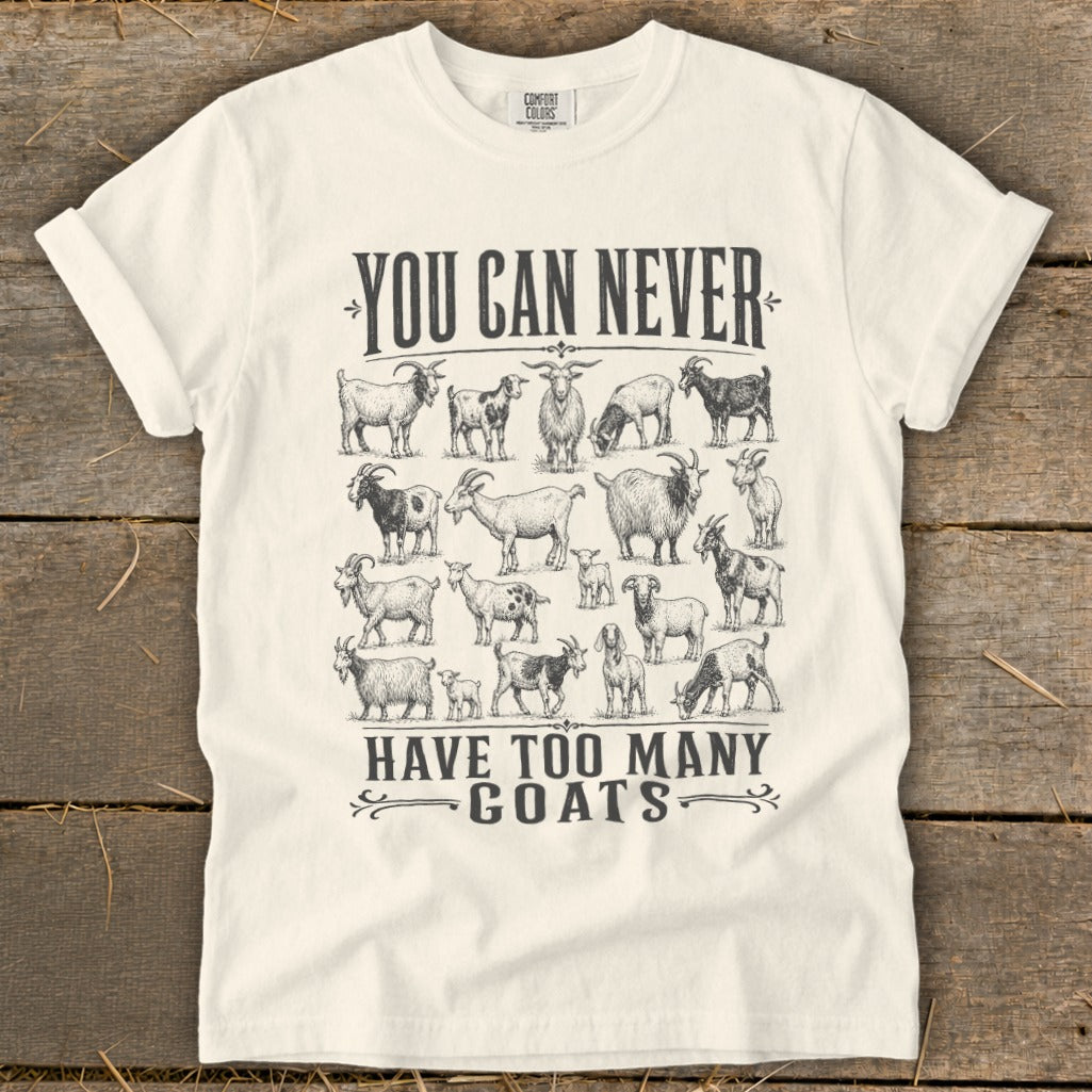 Never Too Many Goats Signature Tee