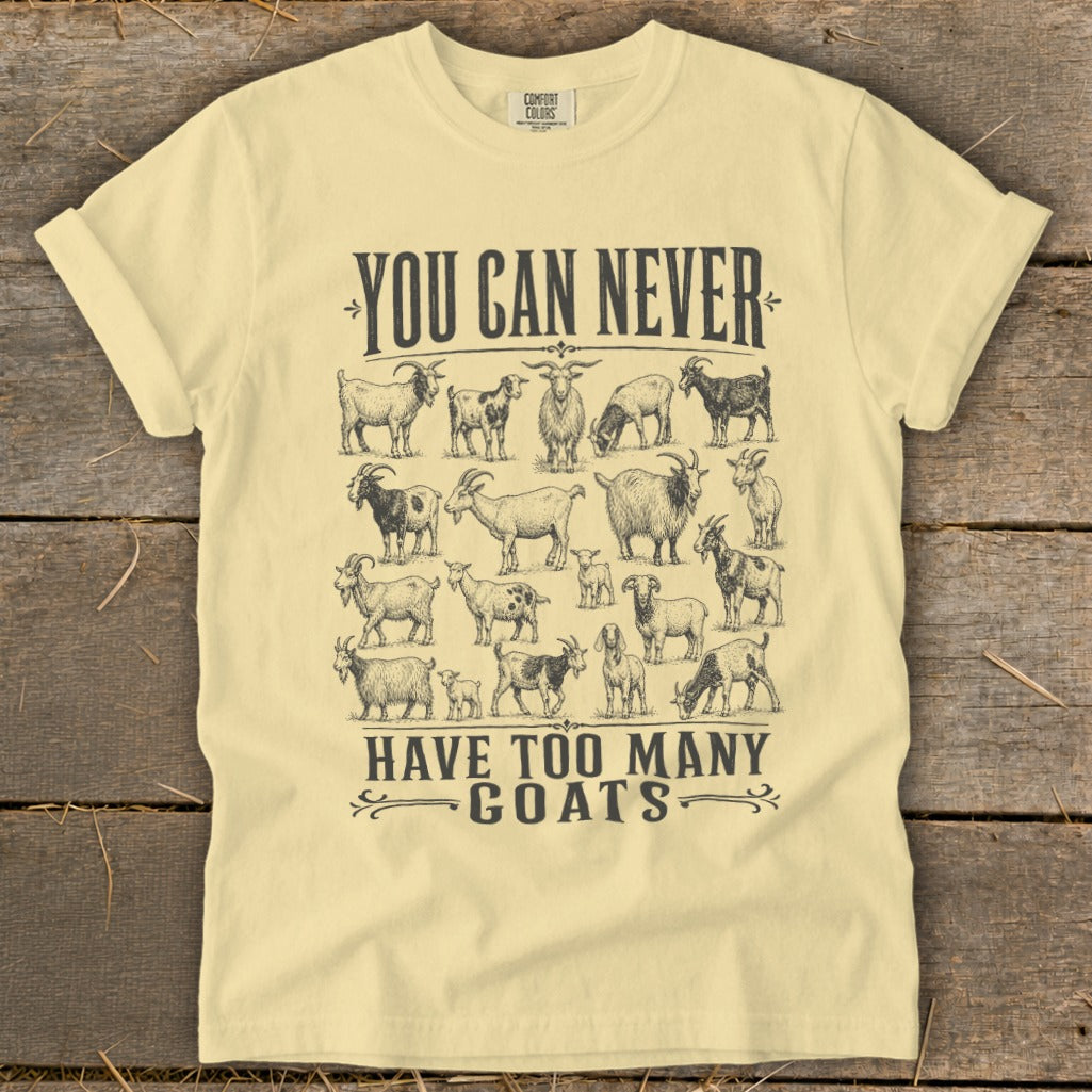 Never Too Many Goats Signature Tee