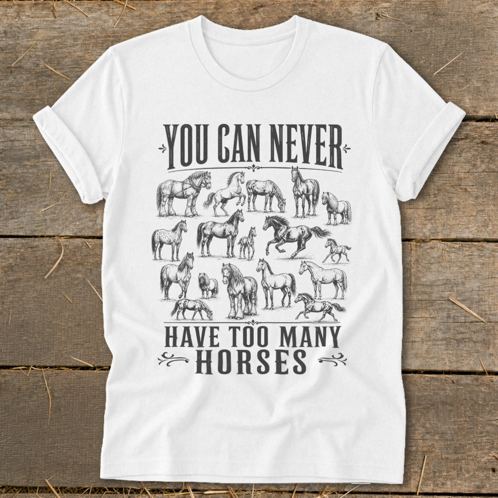Never Too Many Horses Softstyle Tee