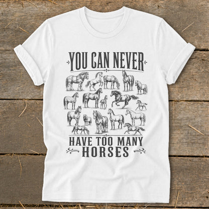 Never Too Many Horses Softstyle Tee