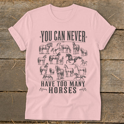 Never Too Many Horses Softstyle Tee