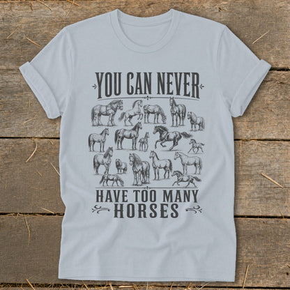 Never Too Many Horses Softstyle Tee