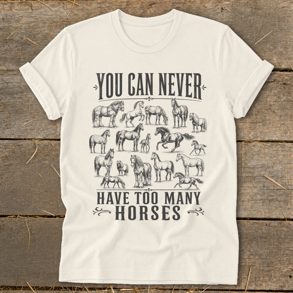 Never Too Many Horses Softstyle Tee