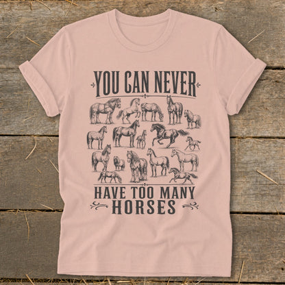 Never Too Many Horses Softstyle Tee