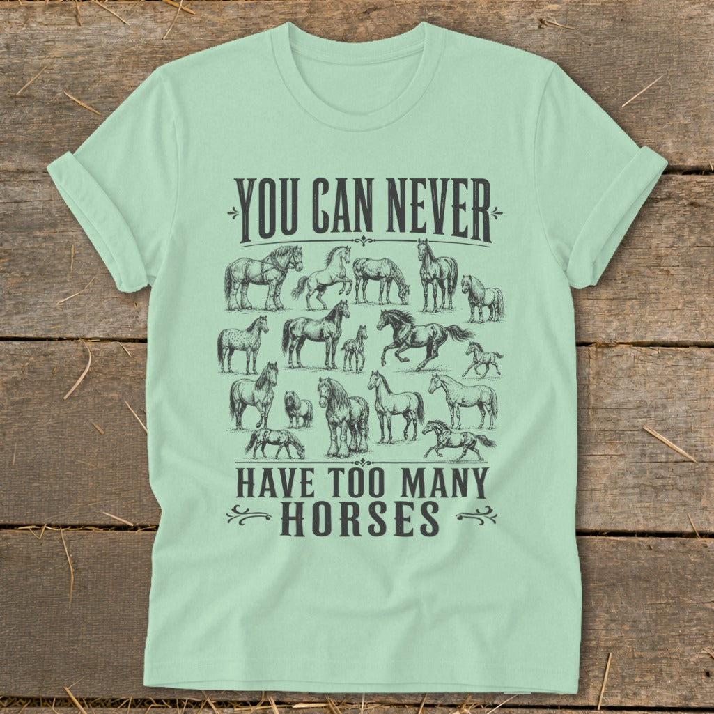 Never Too Many Horses Softstyle Tee