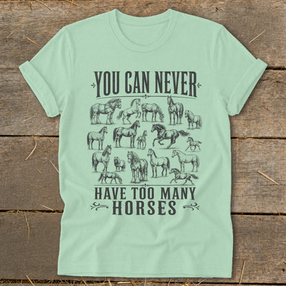 Never Too Many Horses Softstyle Tee