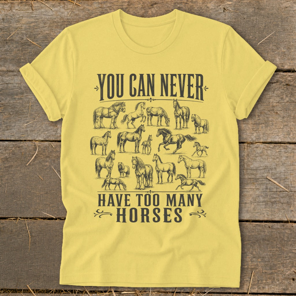 Never Too Many Horses Softstyle Tee