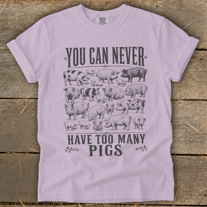 Never Too Many Pigs Signature Tee
