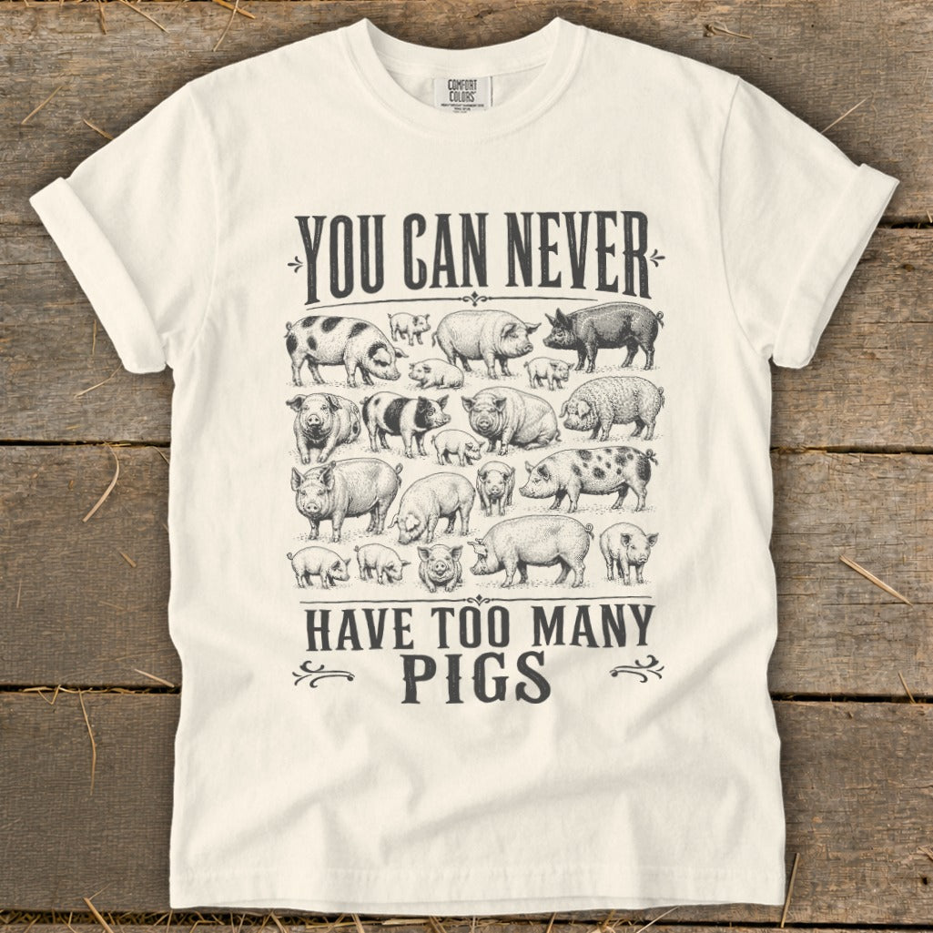 Never Too Many Pigs Signature Tee