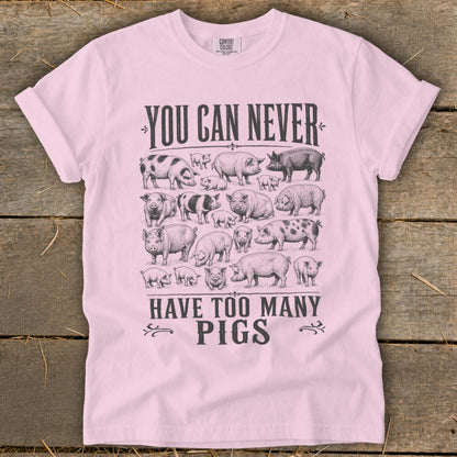 Never Too Many Pigs Signature Tee