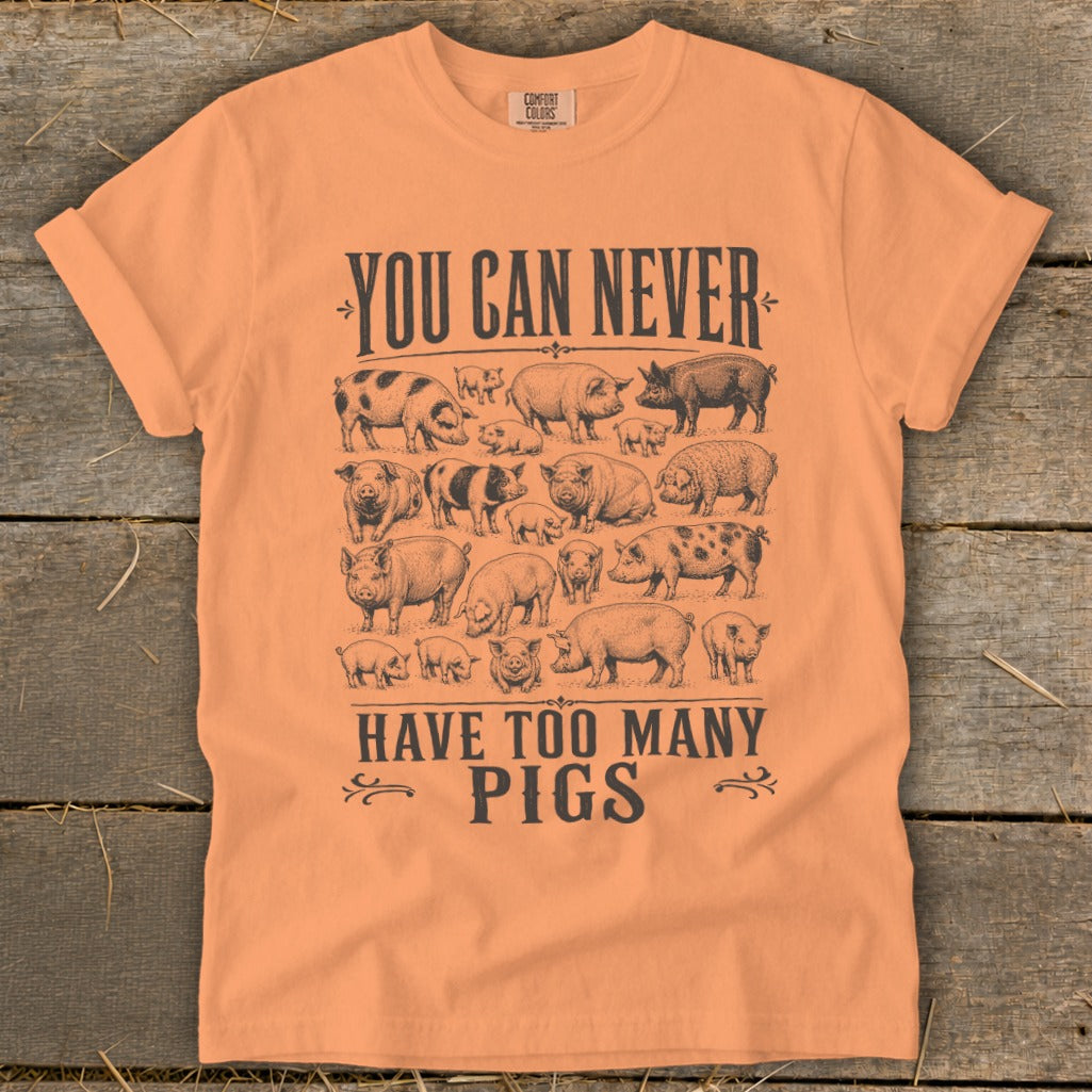Never Too Many Pigs Signature Tee