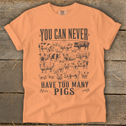 Never Too Many Pigs Signature Tee