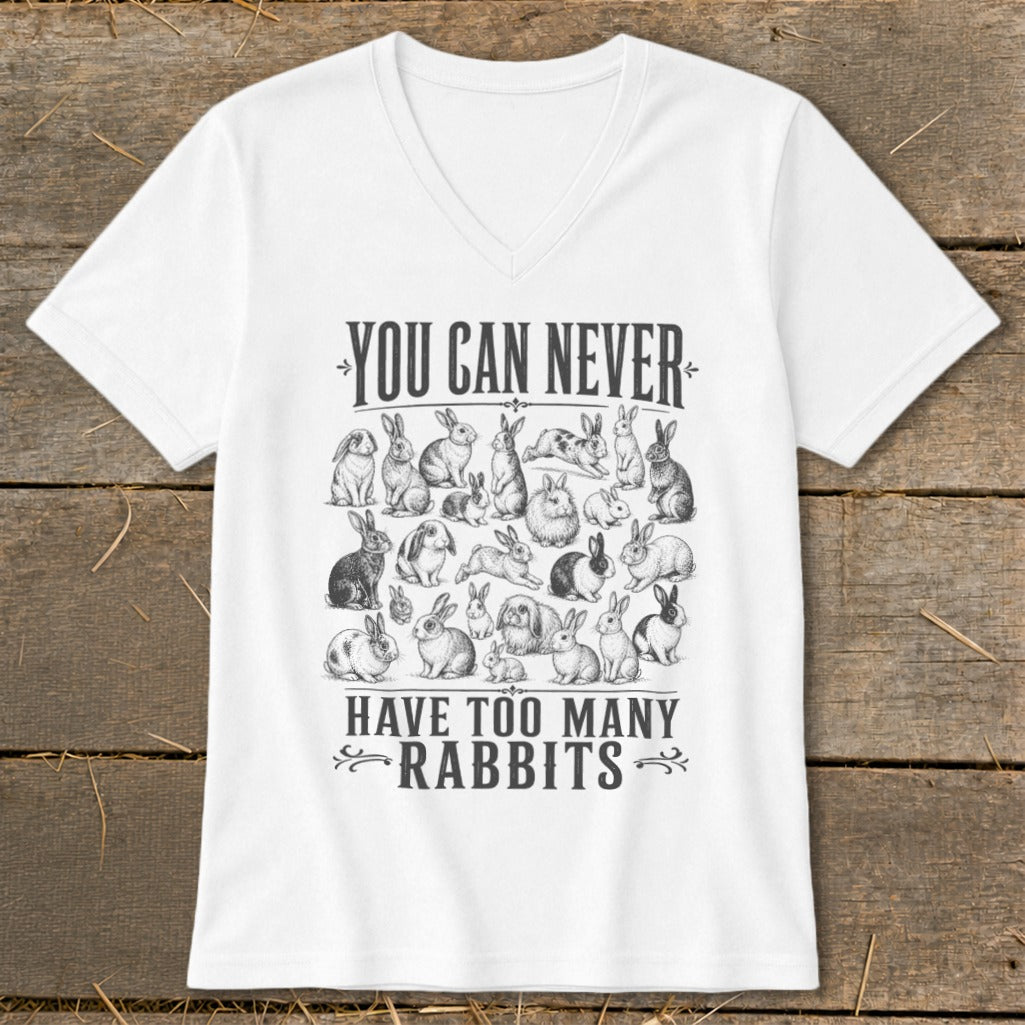 Never Too Many Rabbits V-neck