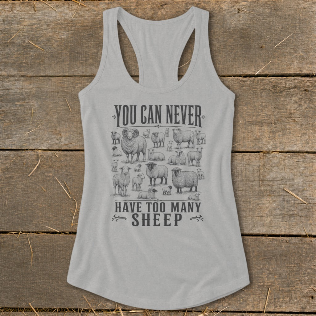 Never Too Many Sheep Racerback Tank